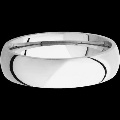 6 mm wide Domed Cobalt Chrome band.