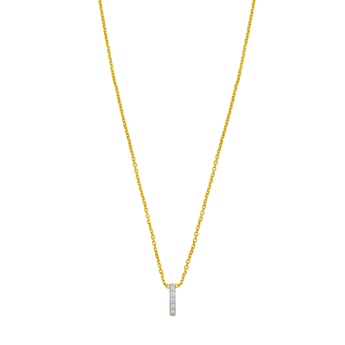 14K Mini Diamond I Initial