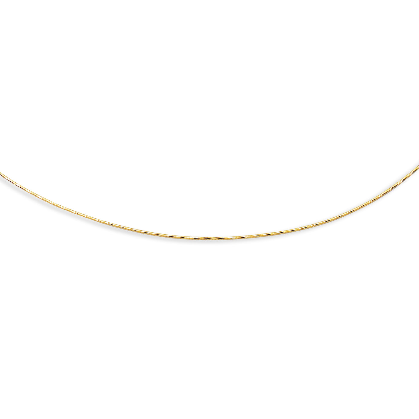 14K Gold 1.1mm Round Omega with Screw Back Lock