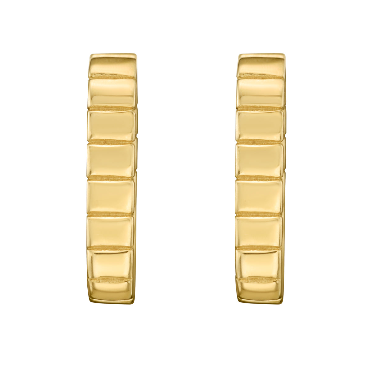 14K Gold Polished Oval Hoops