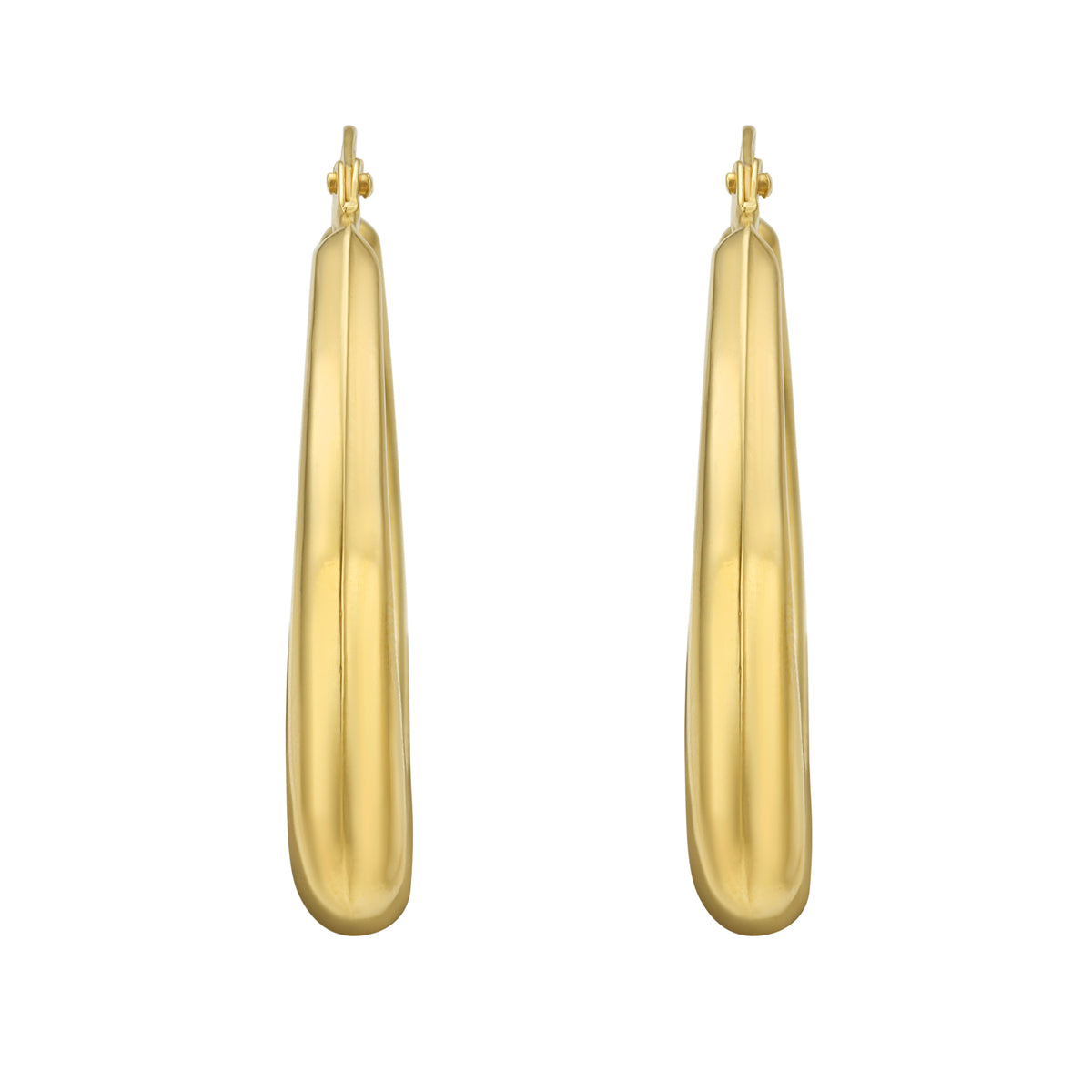14K Gold Classic Round Hoops