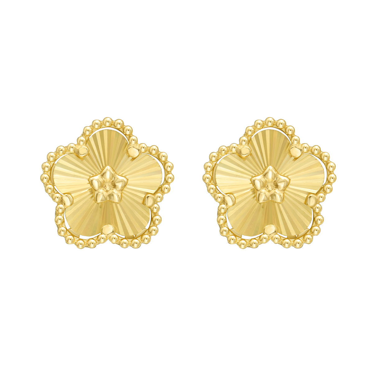 14K Gold Daisy Earrings