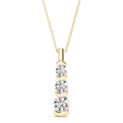 Three Stone Diamond Pendant