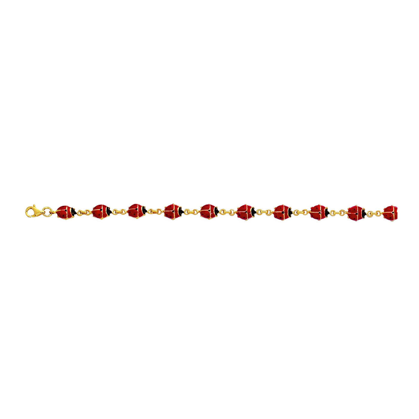 14K Gold Lady Bug Bracelet