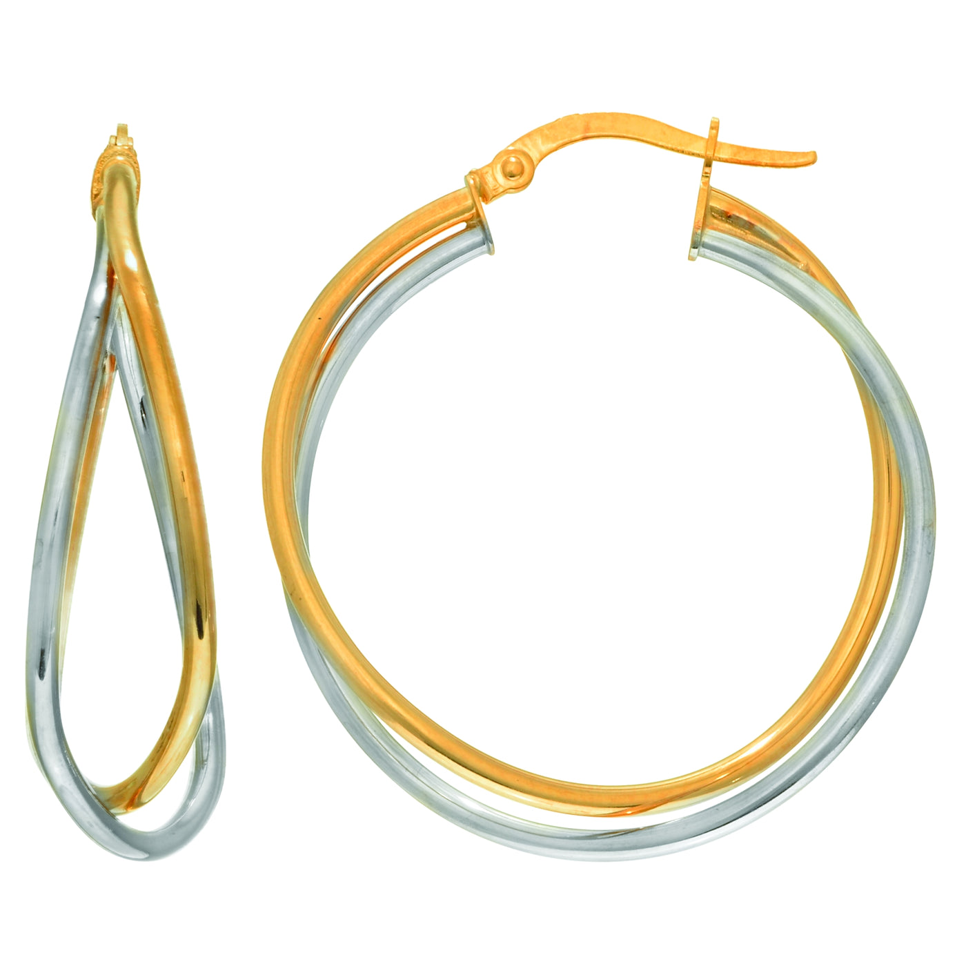 14K Gold Medium Hoop Earring