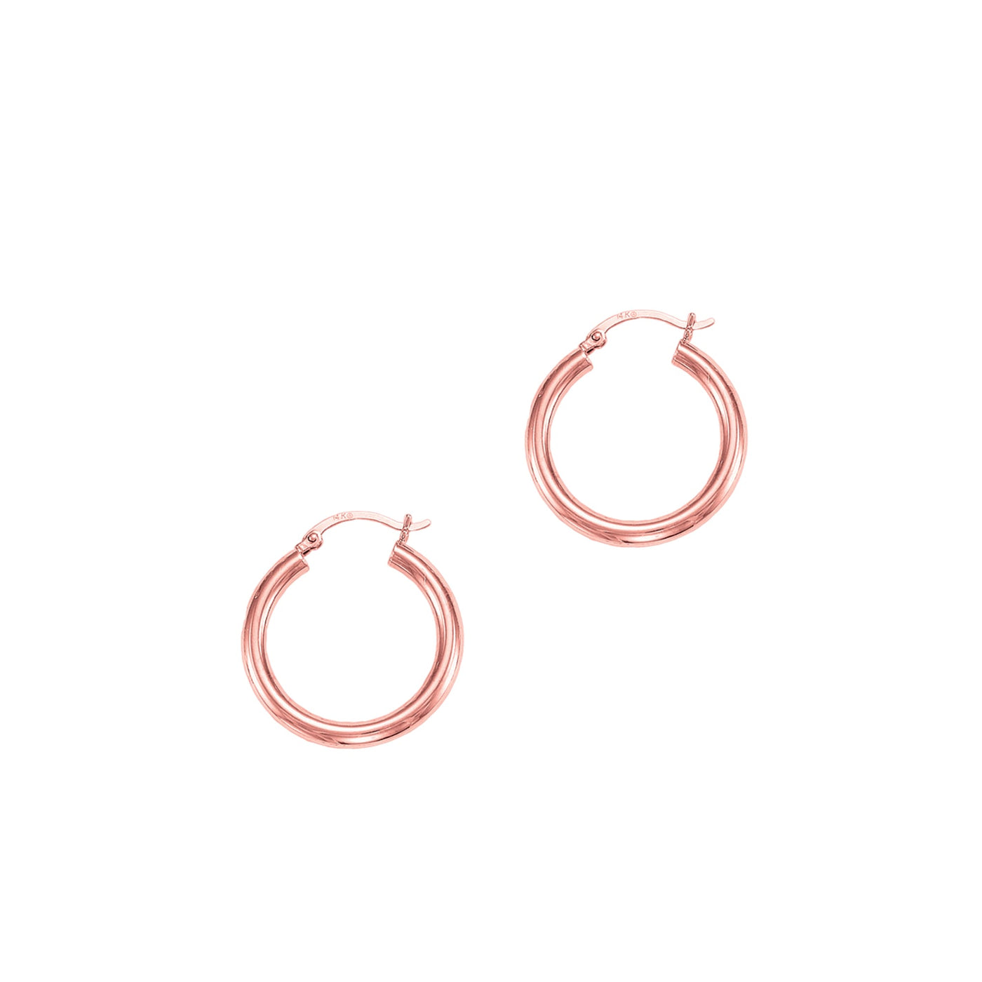 14K Gold 3x25mm Hoops