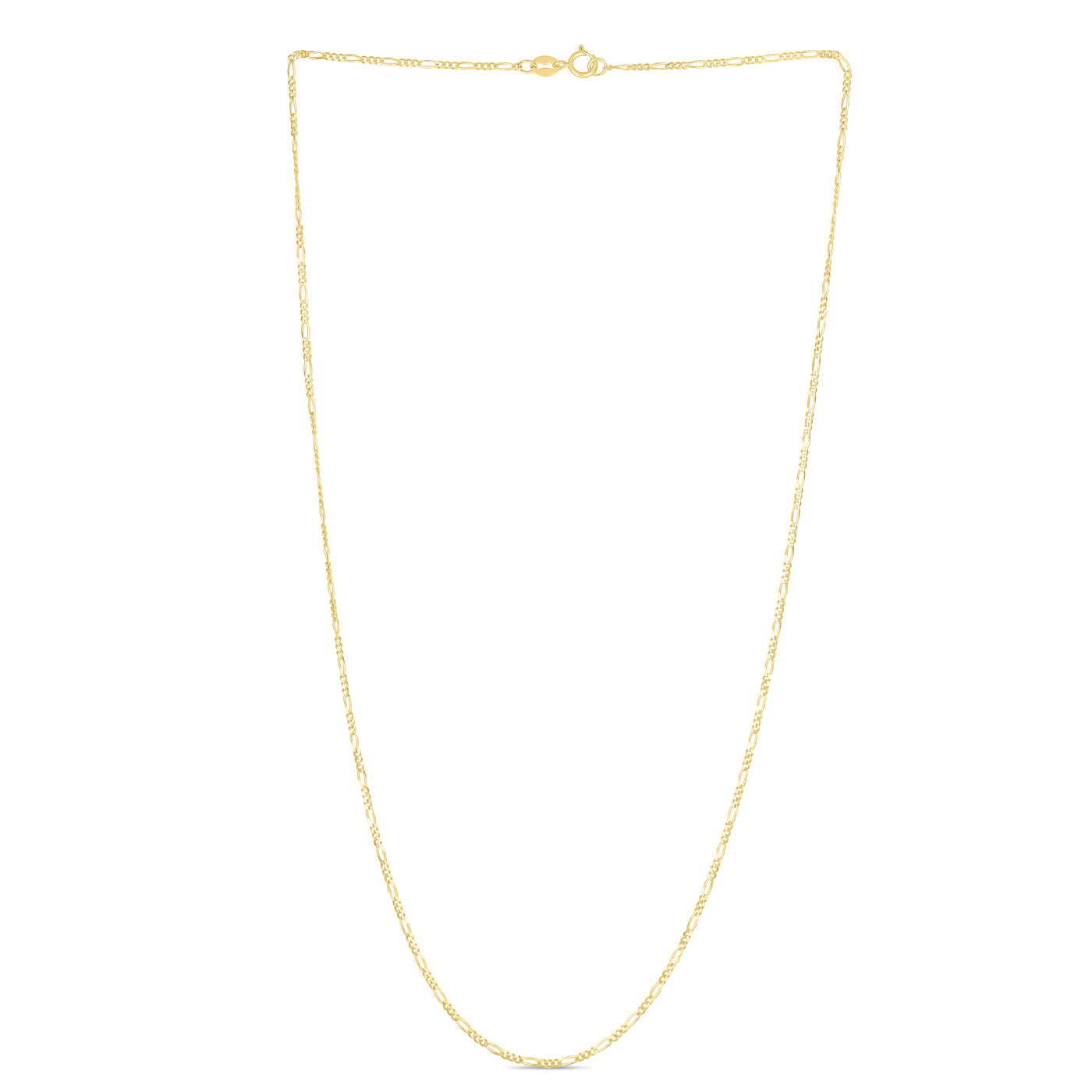 14K Gold 1.9mm Figaro Chain