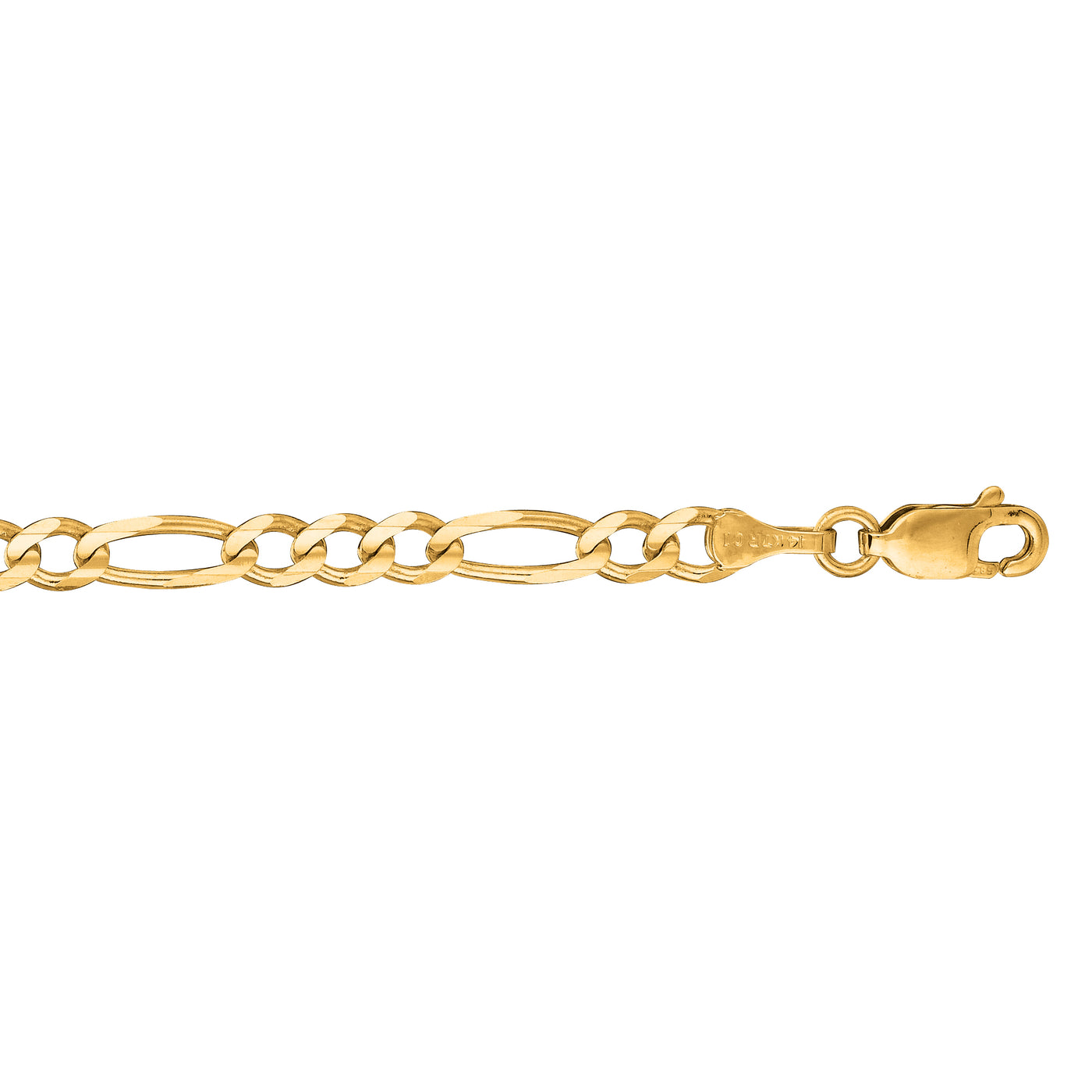 14K Gold 24"" 3.8mm Figaro Chain