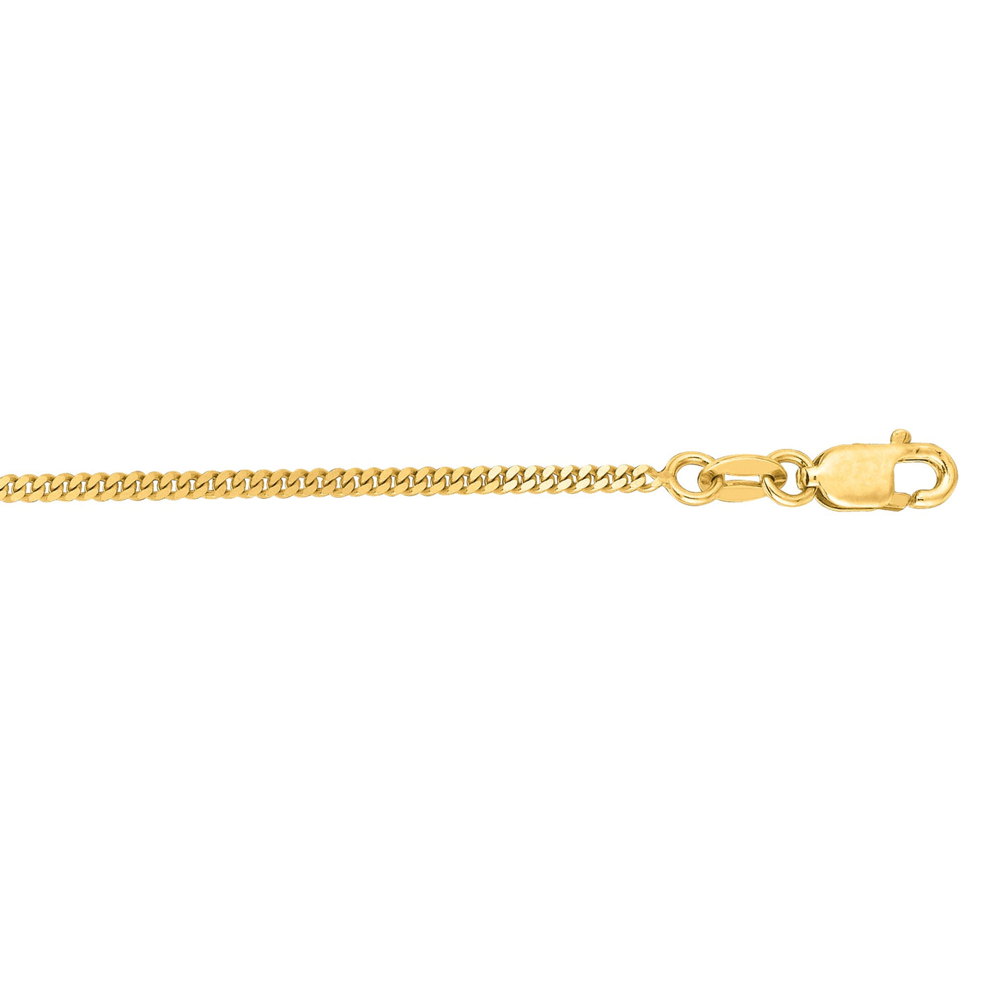 14K Gold 1.4mm Gourmette Chain