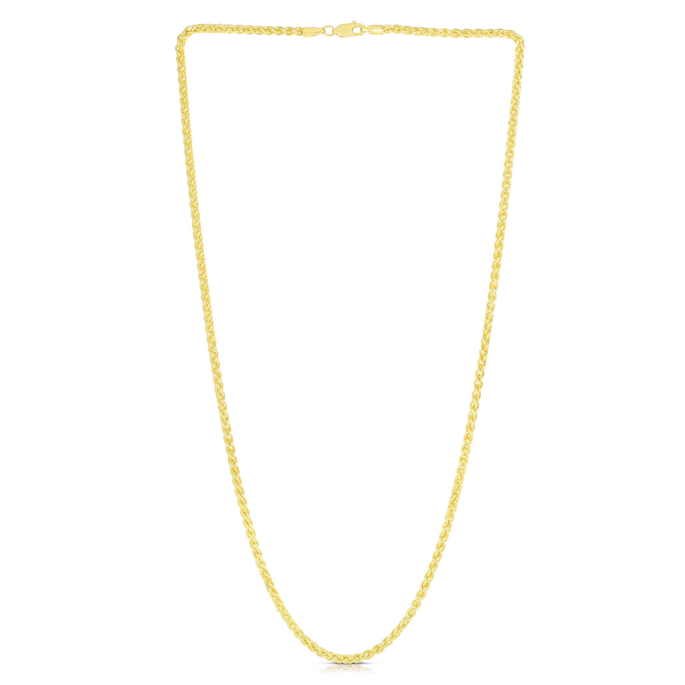 14K Gold 2.8mm Lite Round Wheat Chain