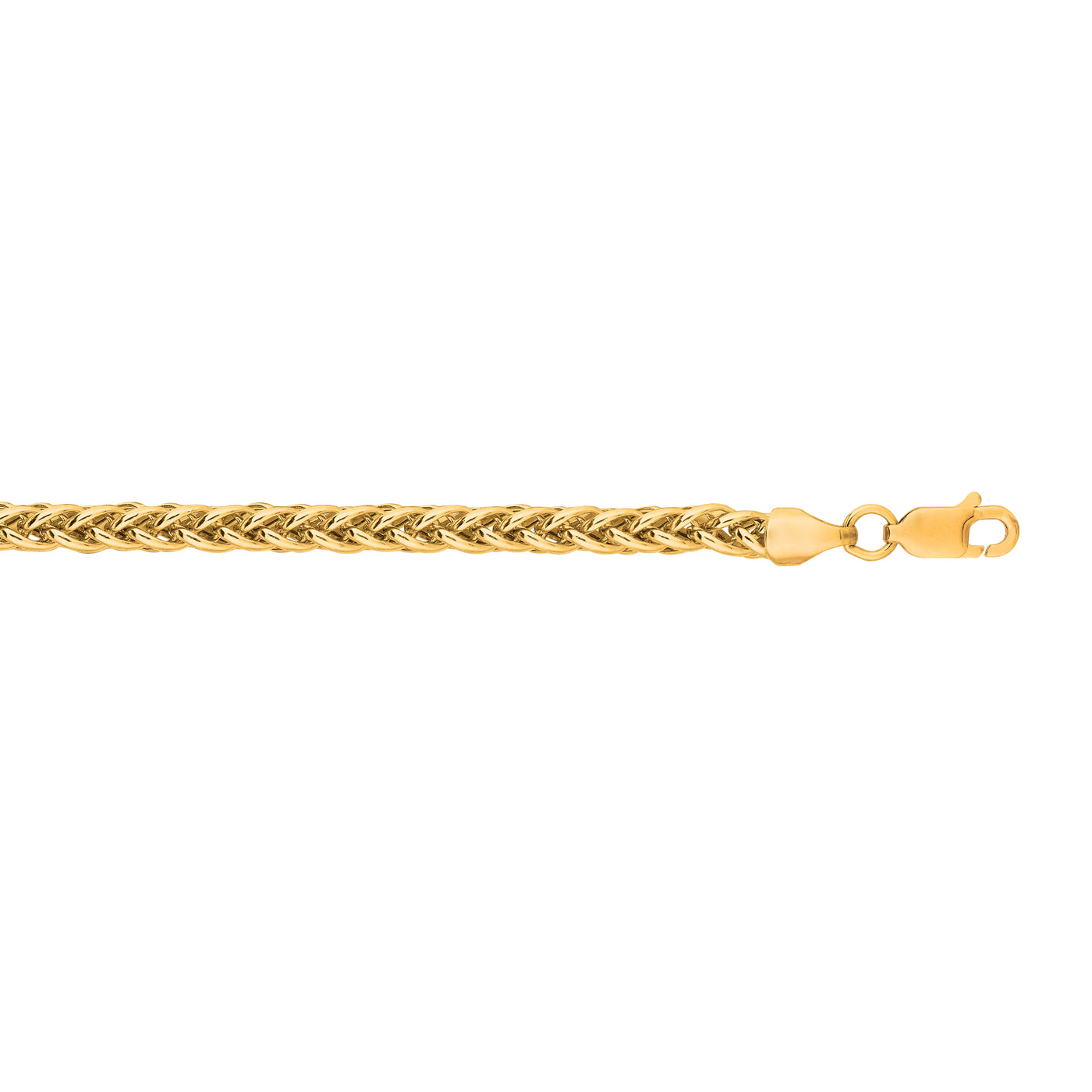 14K Gold 3.2mm Lite Round Wheat Chain