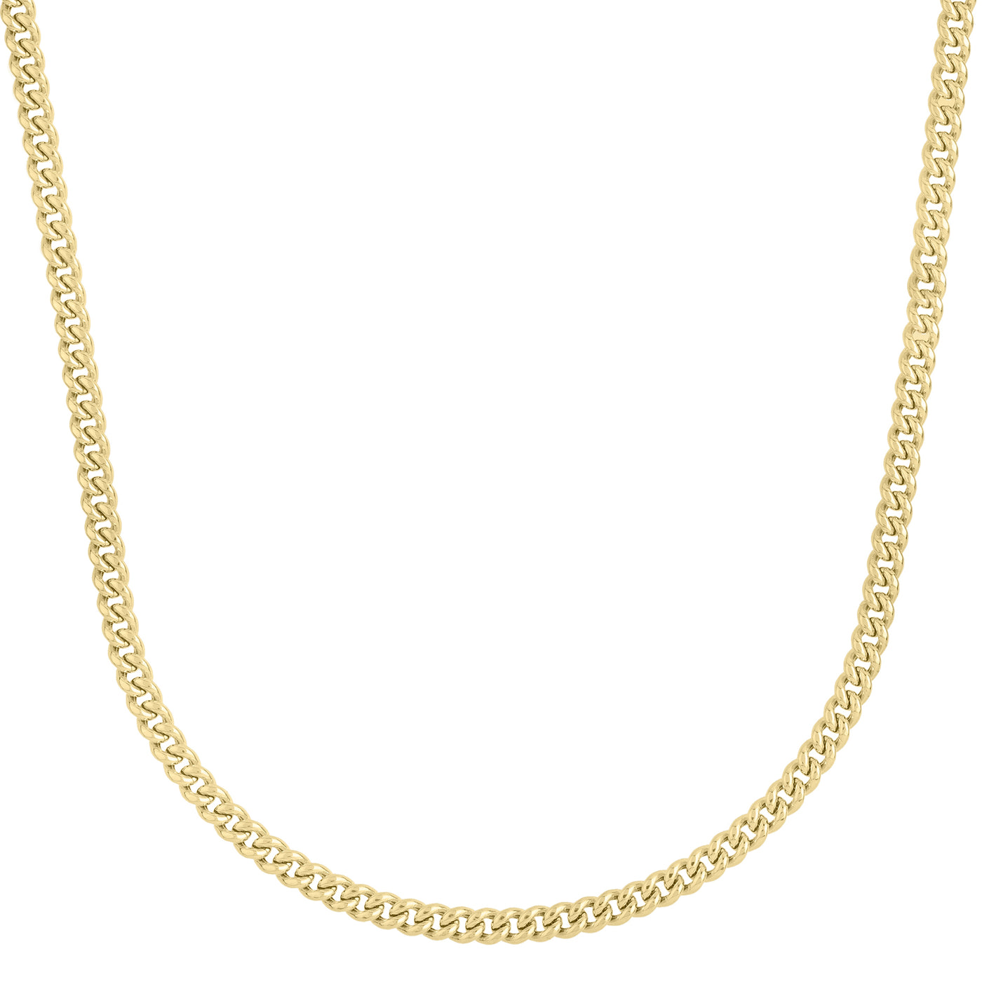 14K Gold 4.1mm Light Gourmette Chain