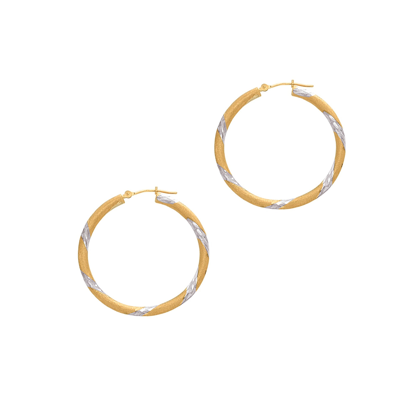 14K Gold 3x30mm Hoop Earring