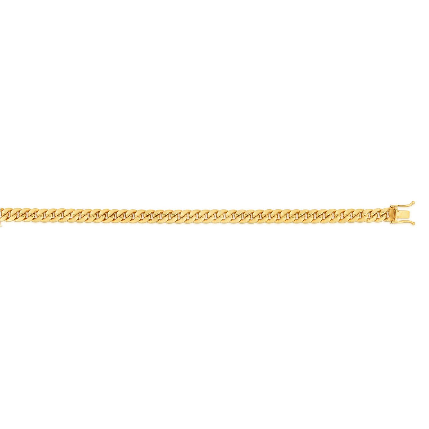 14K Gold 22"" 4.5mm Semi-Solid Miami Cuban Chain