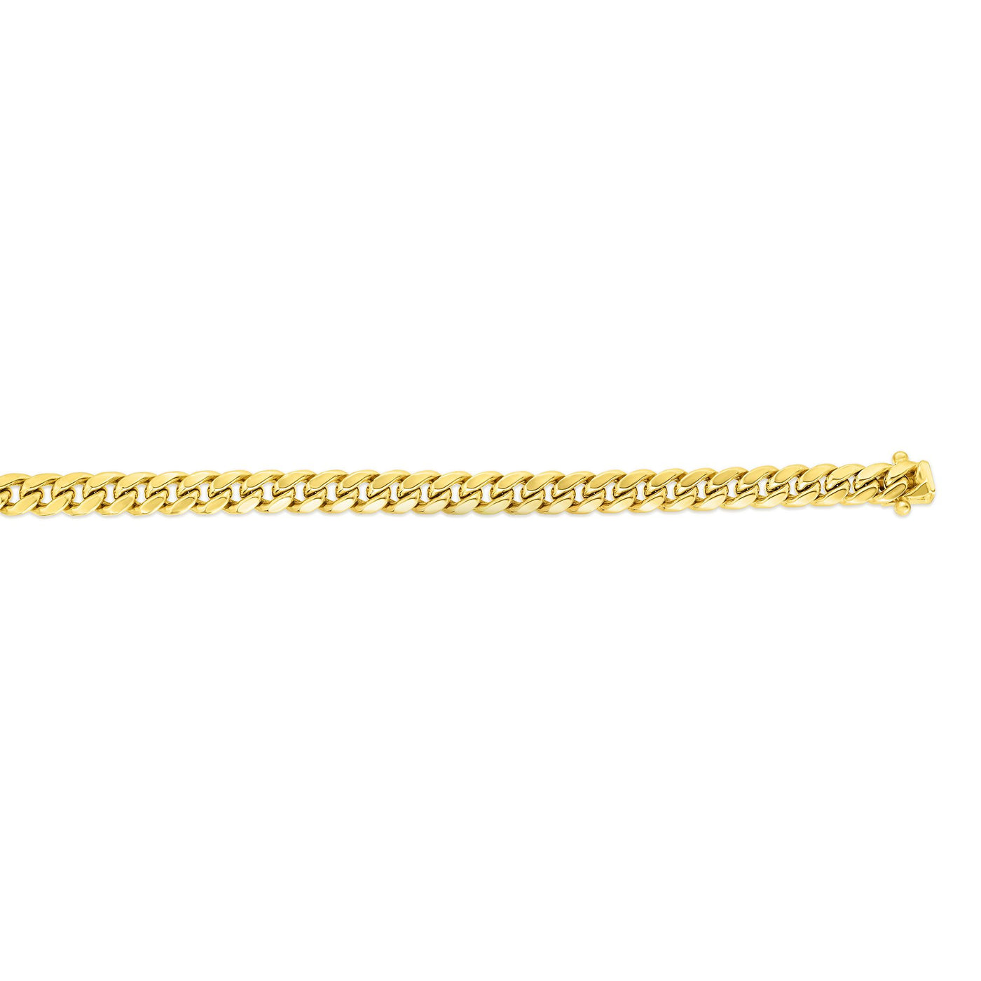 14K Gold 22"" 7.2mm Semi-Solid Classic Miami Cuban