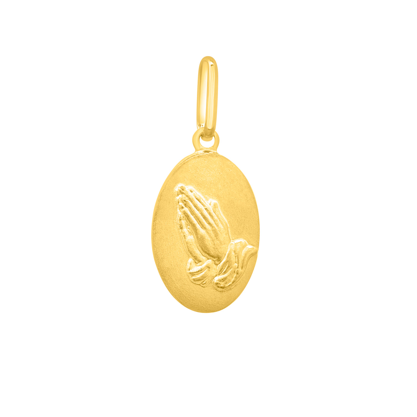 14K Gold Praying Hands Pendant