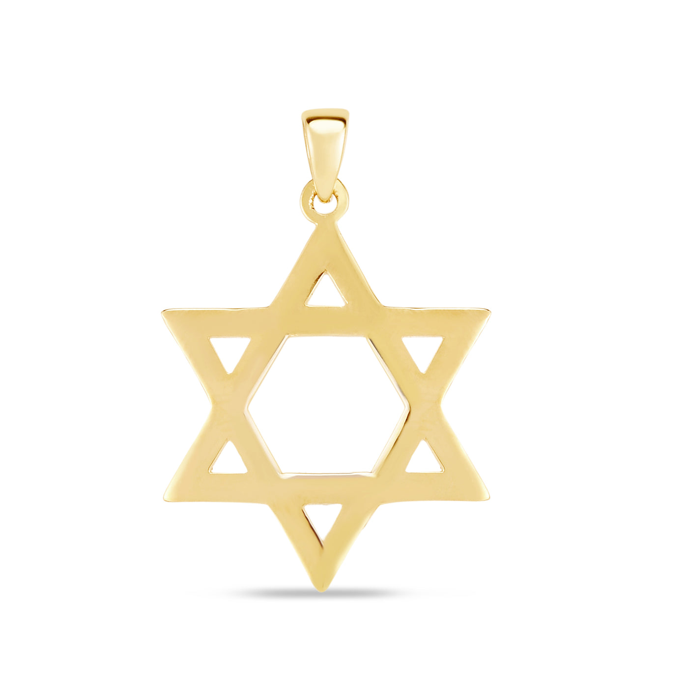 14K Gold Polished Star of David