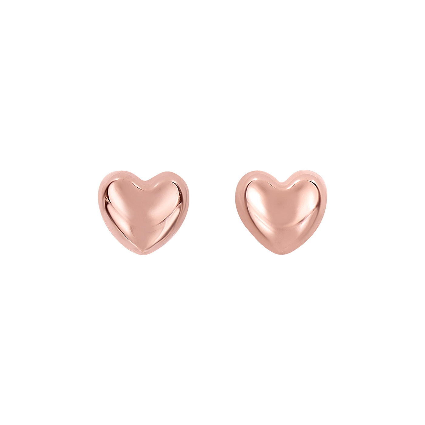 14K Gold Small Polished Heart Post Earring