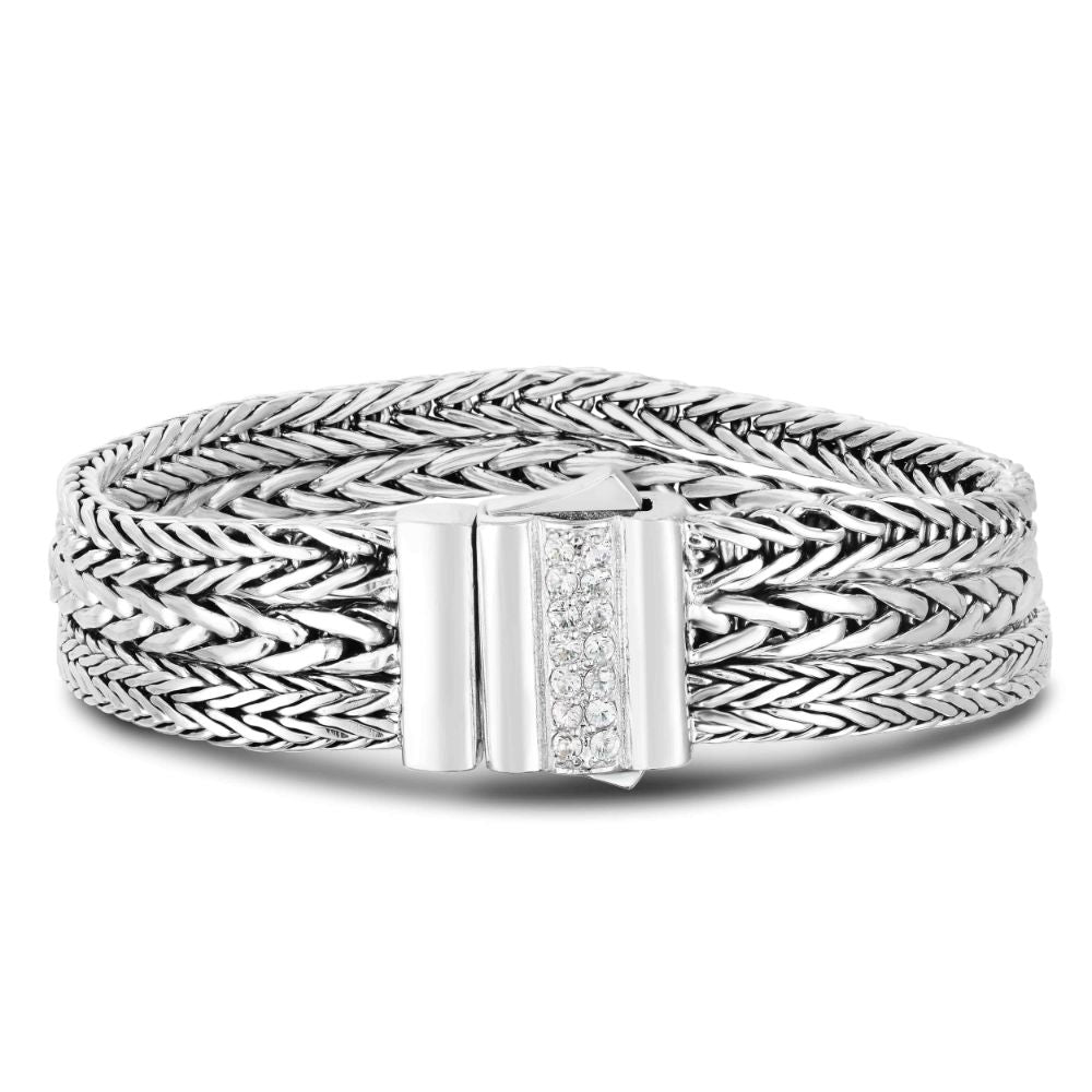 Sterling Silver Multi-Strand Italian Cable Bracelet