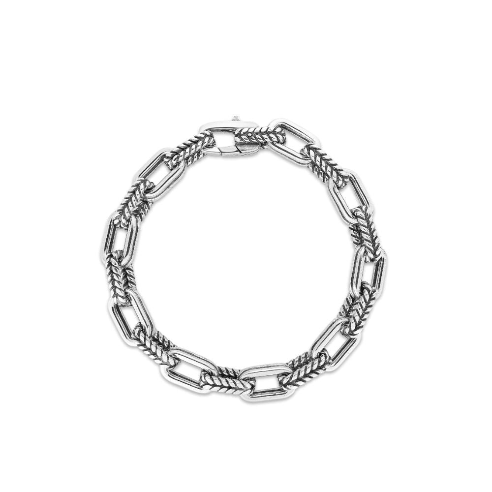 Sterling Silver Double Link Paperclip Chain Bracelet