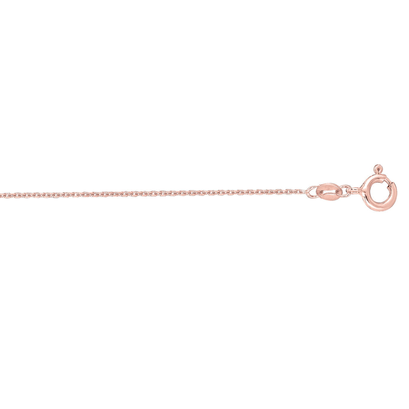 14K Gold 1.1mm Diamond Cut Cable Chain