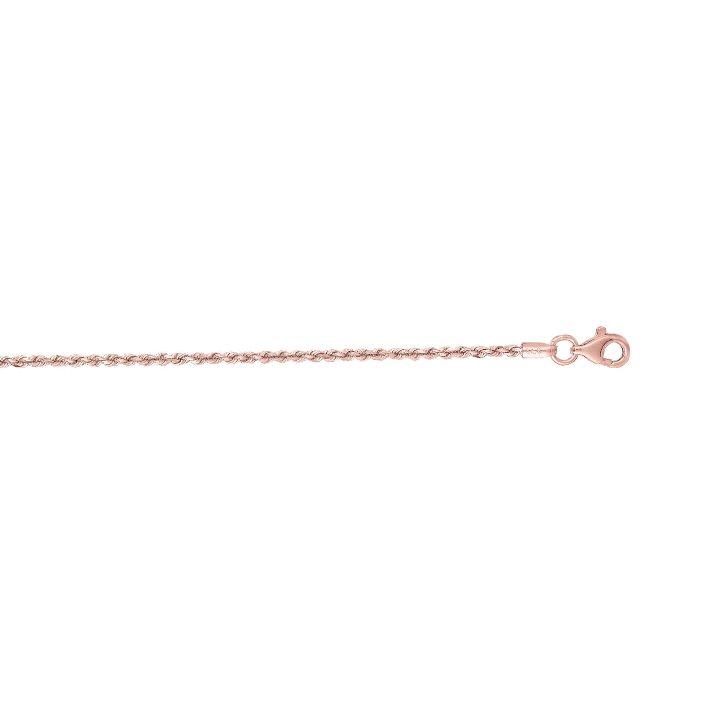 14K Gold 1.6mm Diamond Cut Royal Rope Chain