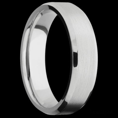 6 mm wide Beveled Platinum band.