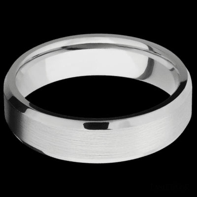 6 mm wide Beveled Platinum band.