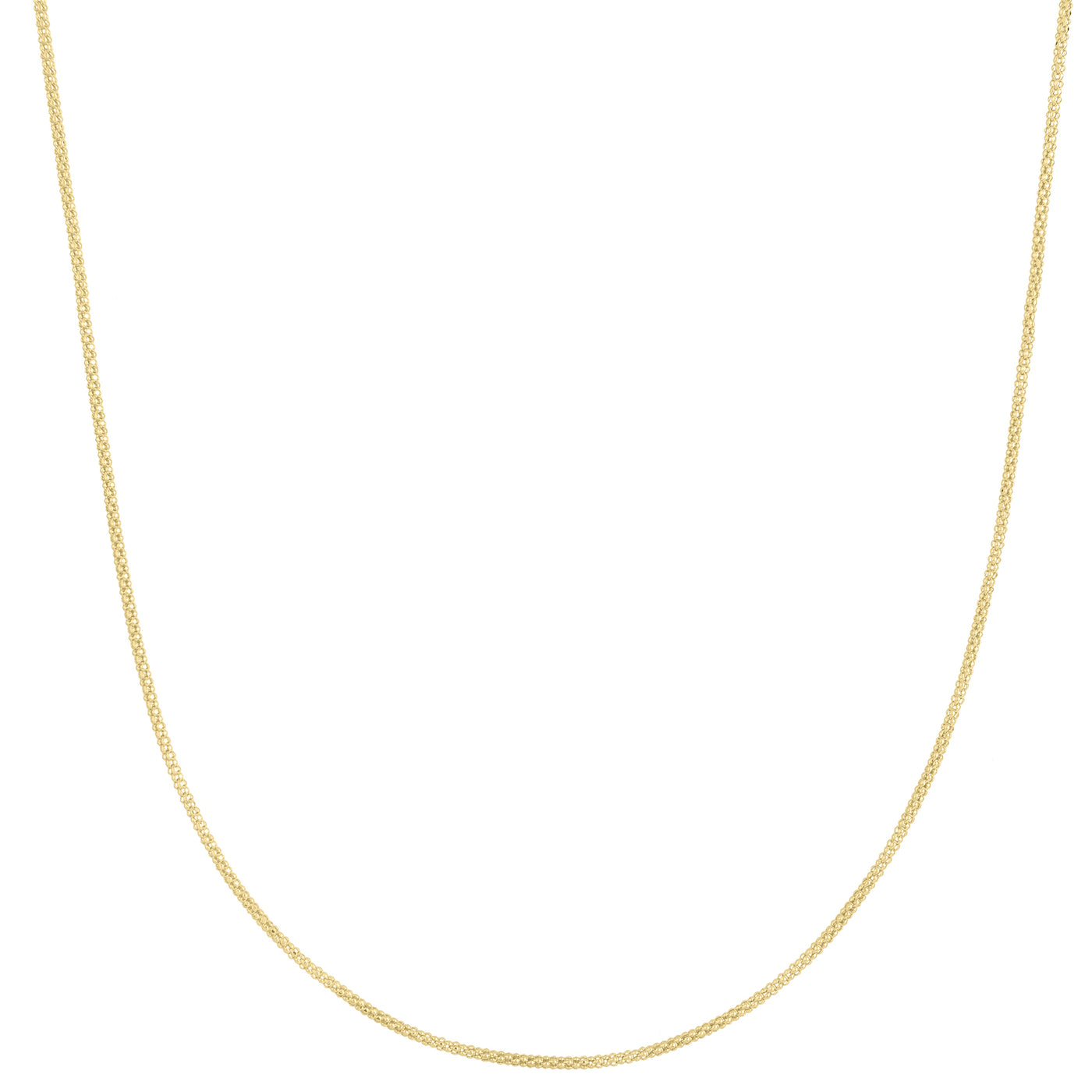 14K Gold 1.3mm Popcorn Chain