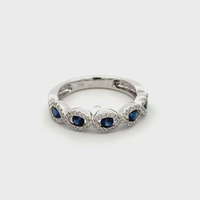 Sapphire and Diamond Band