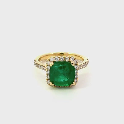 Emerald and Diamond Ring