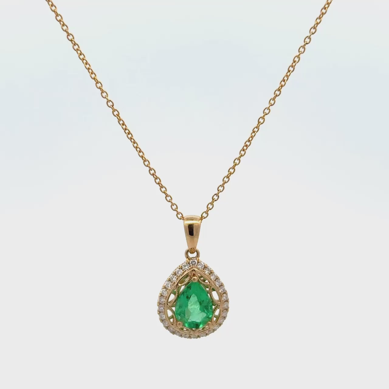 Emerald and Diamond Pendant