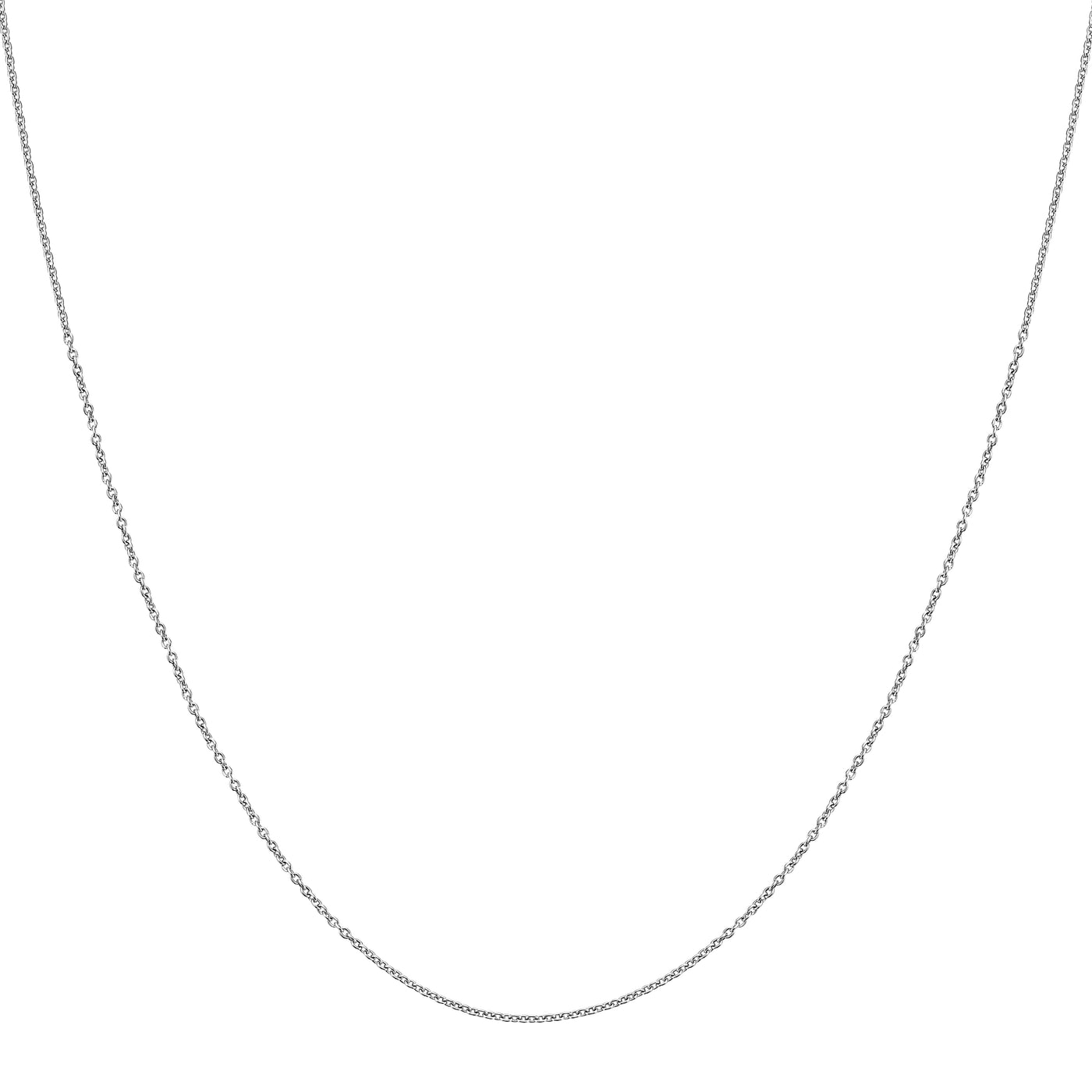 Platinum 1.2mm Oval Cable Chain