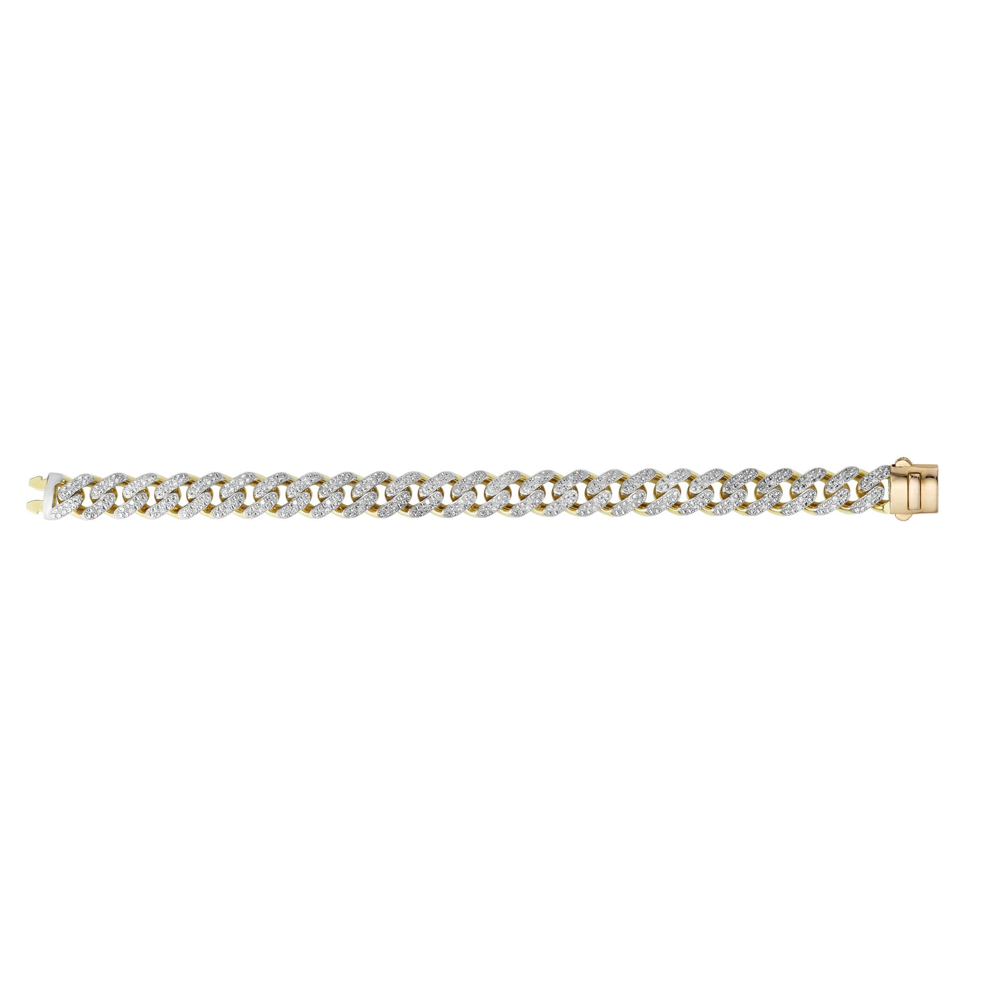 14K Gold 11.5mm Lite Miami Cuban with Diamonds