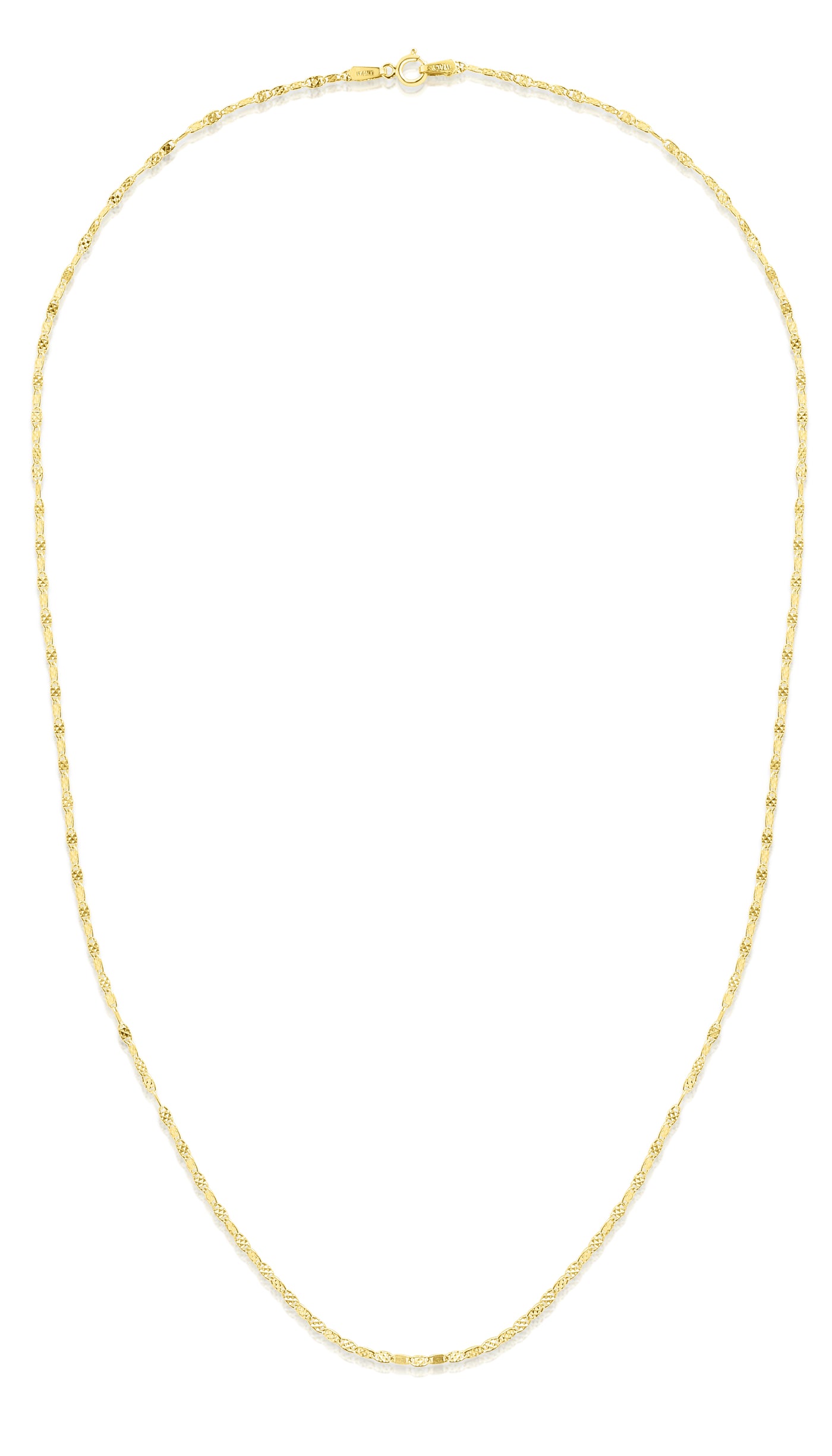 14K Gold 1.7mm Sparkle Valentino Chain