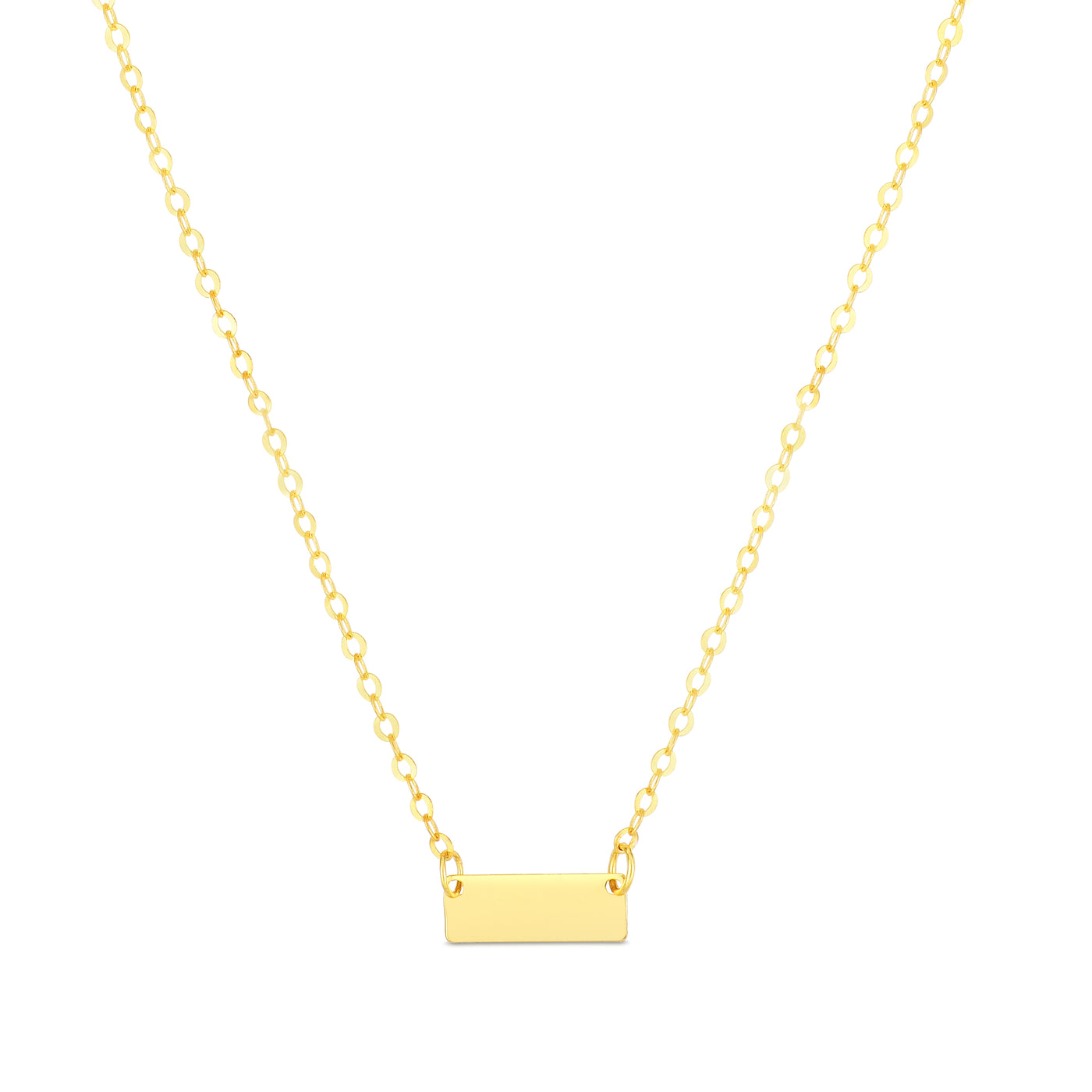 14K Yellow Mini Bar Pendant