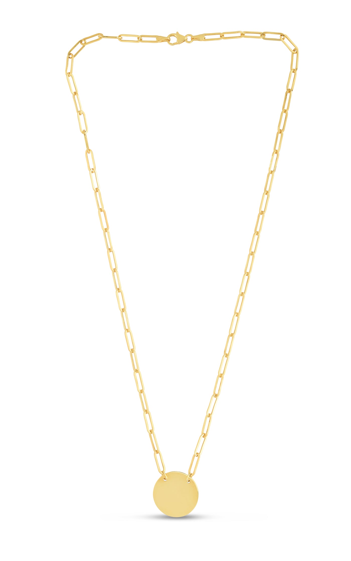 14K Gold Disc Necklace