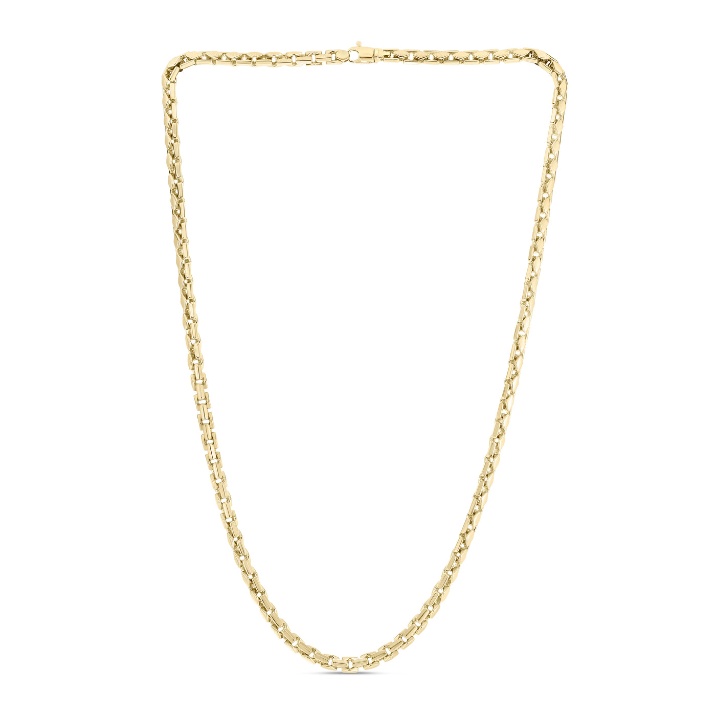 14K 5mm Mens Fancy Box Chain