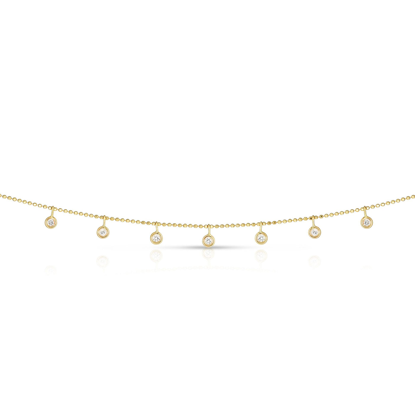 14K Gold .25ct Dangling Diamonds Necklace