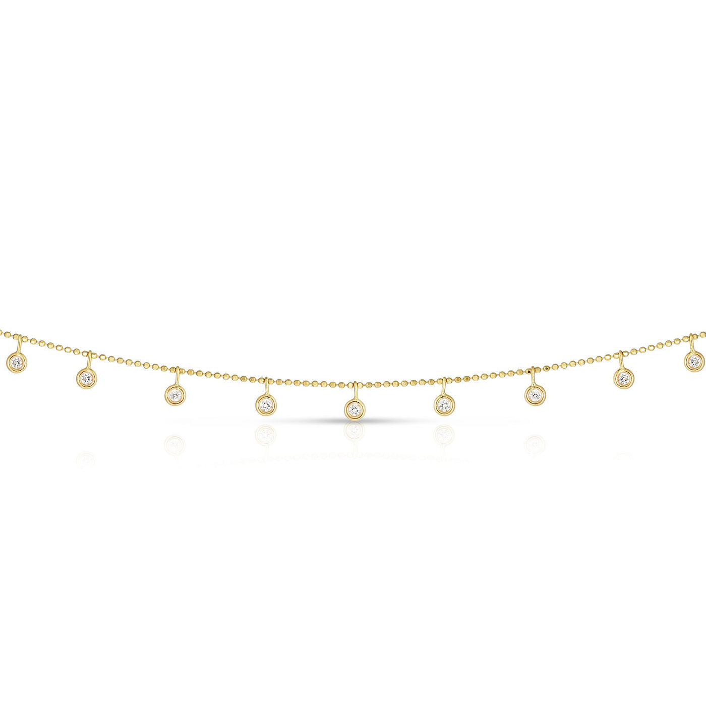 14K Gold .25ct Dangling Diamonds Necklace