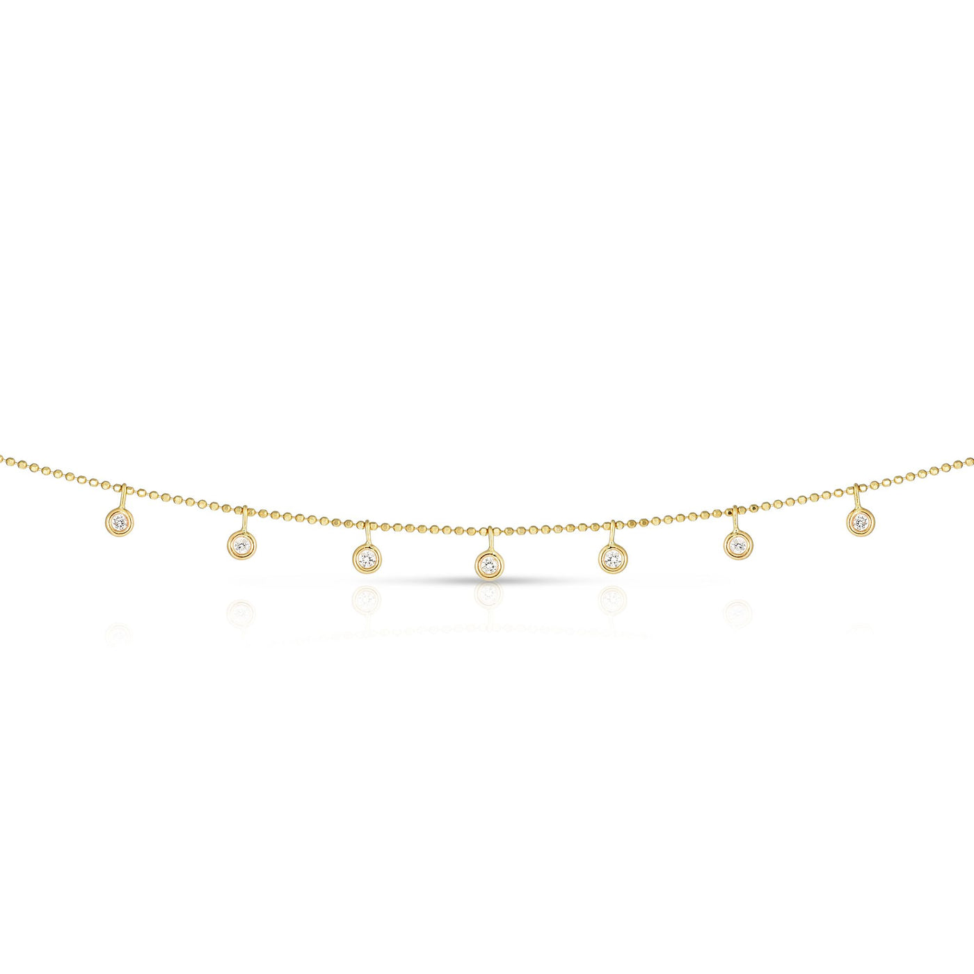 14K Gold .25ct Dangling Diamonds Necklace