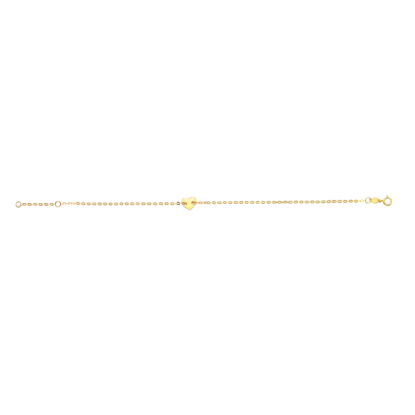 14K Gold Heart Bracelet