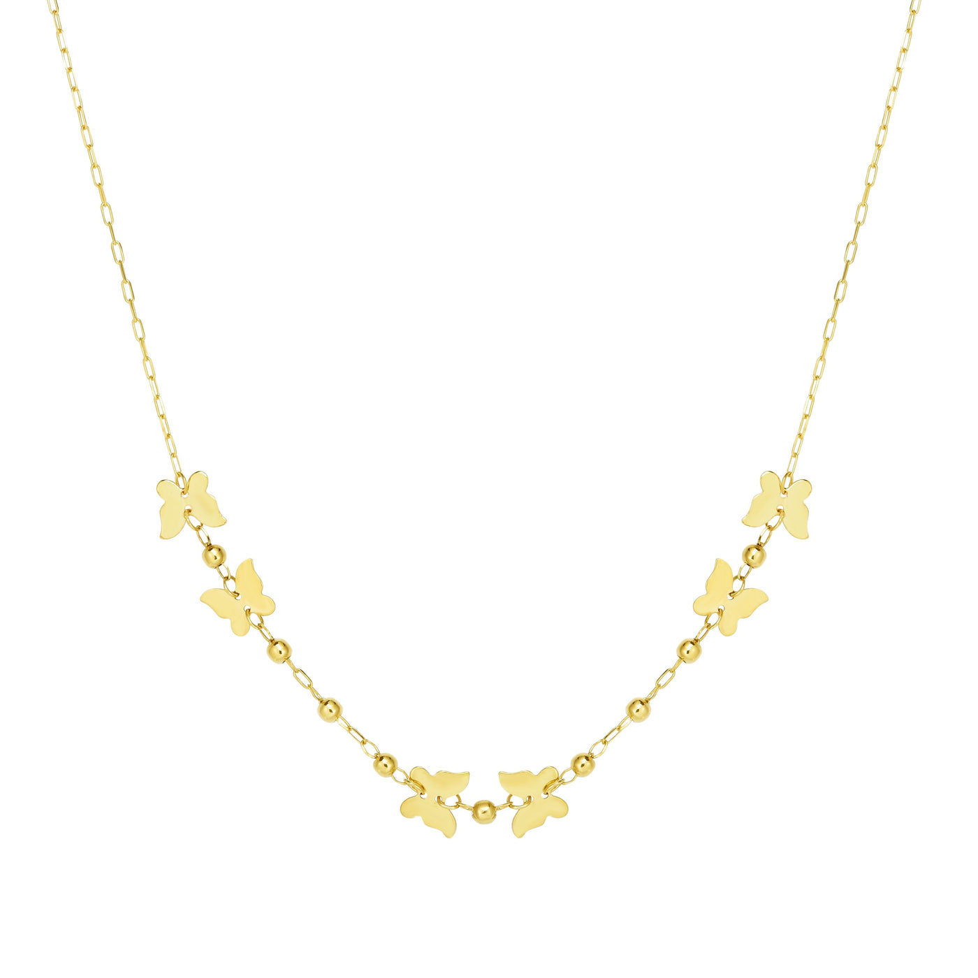 14K Gold Butterfly Necklace