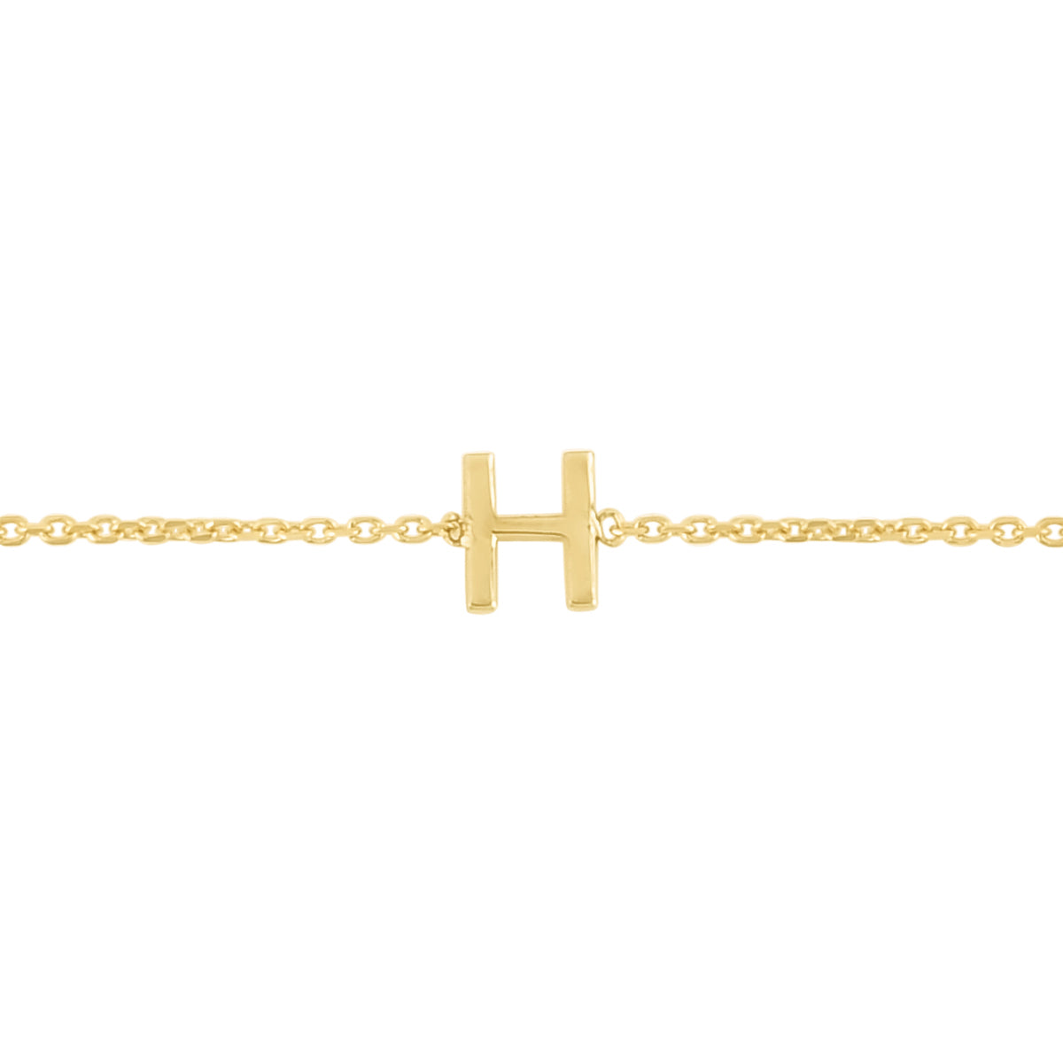 14K Mini Initial H Necklace