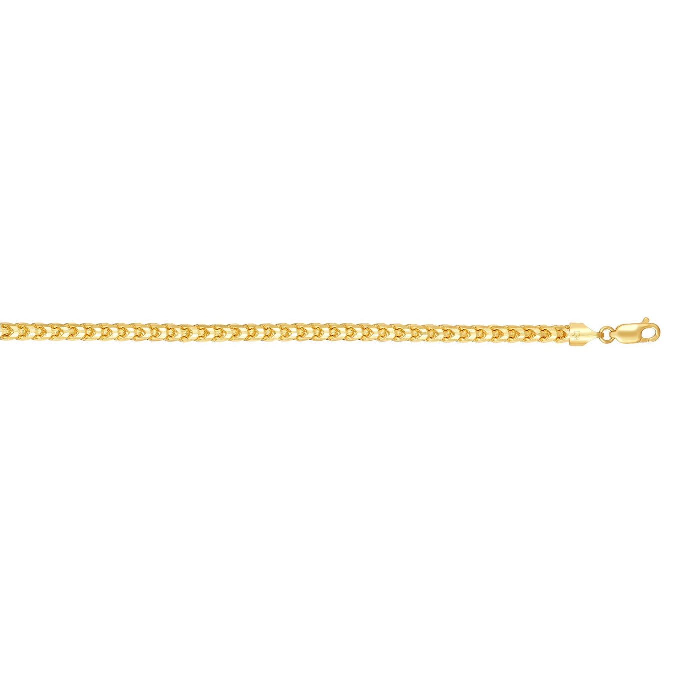 14K Gold 22"" 4.6mm Round Franco Chain