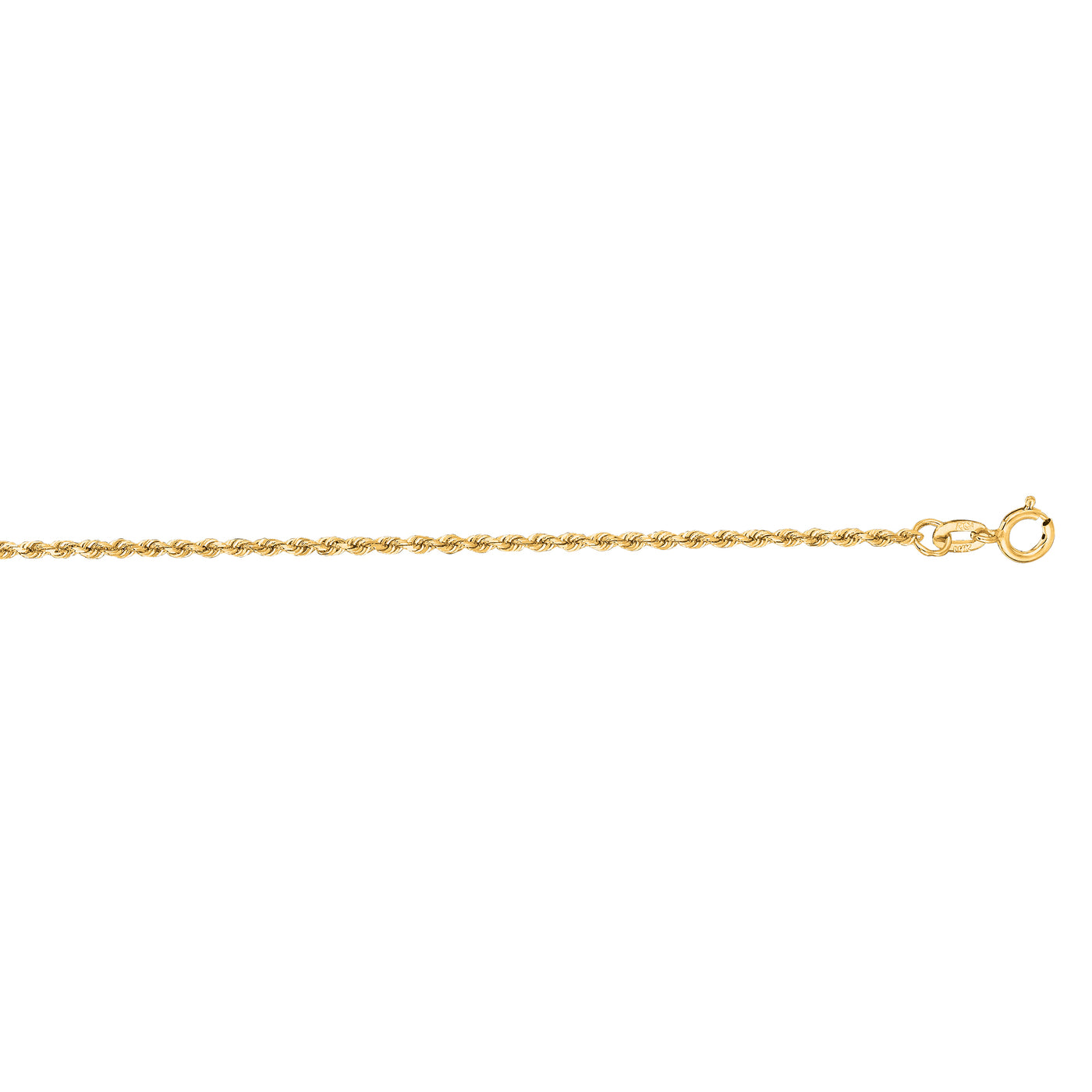 14K Gold 1.4mm Diamond Cut Royal Rope Chain