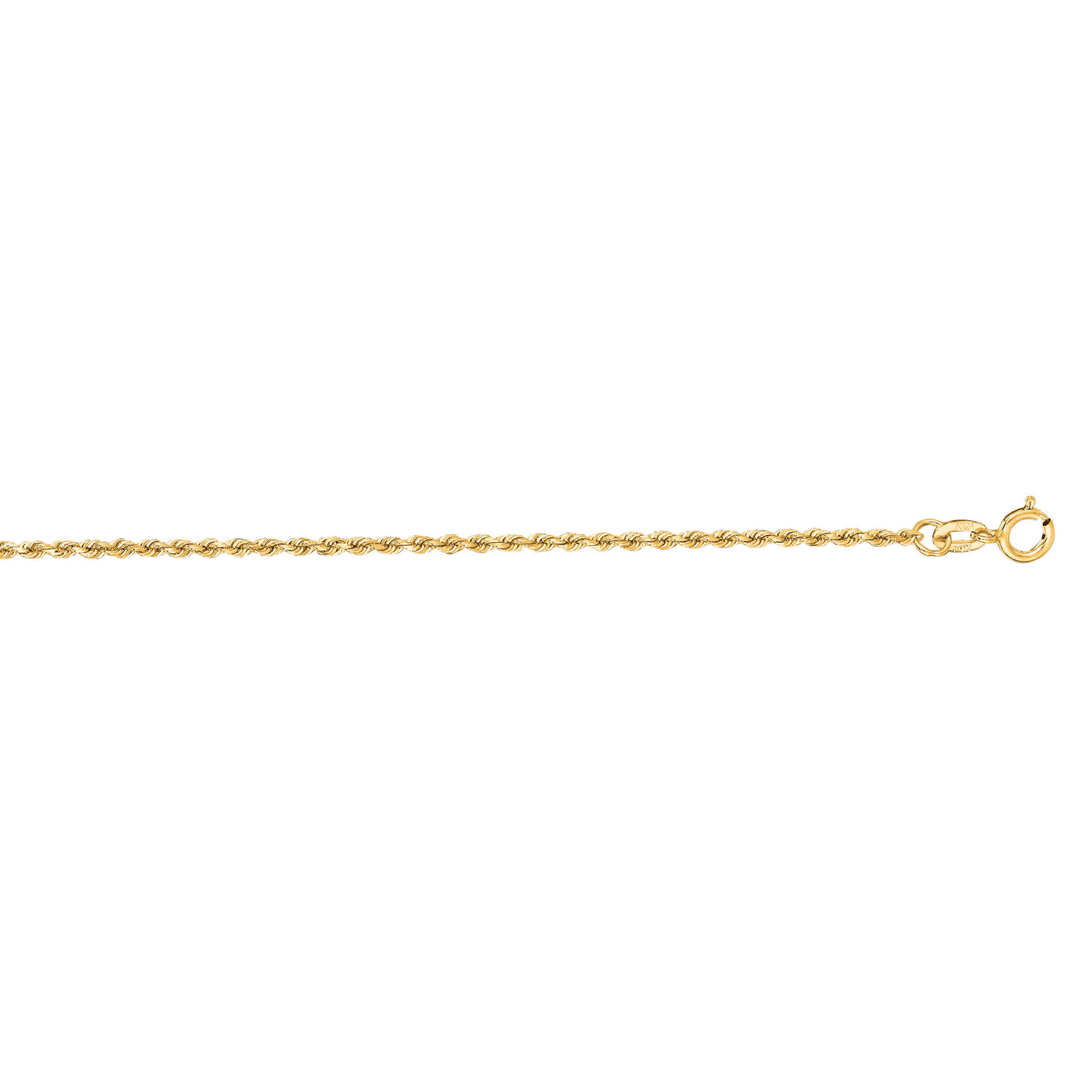 14K Gold 1.4mm Diamond Cut Royal Rope Chain