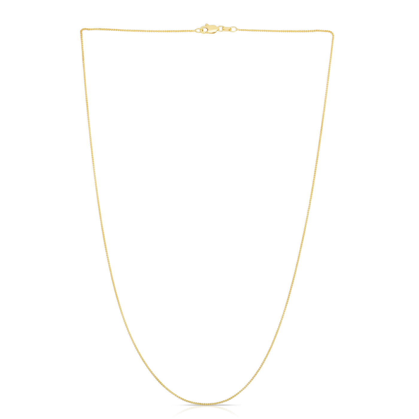 14K Gold .6mm Round Wheat Chain