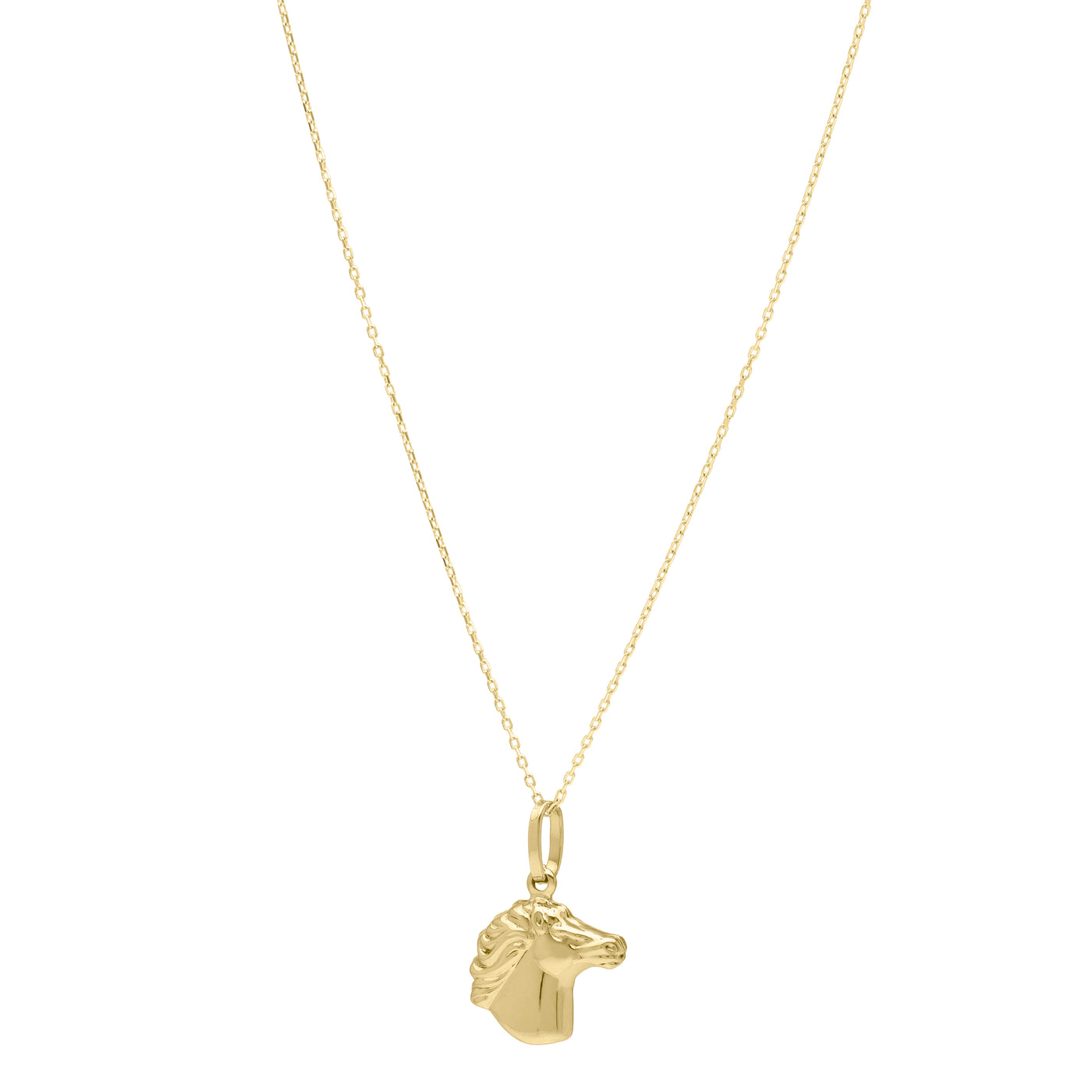 14K Medium Horse Head Pendant