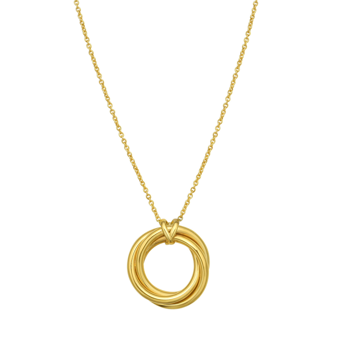 14K Interlocking Large Trinity Necklace